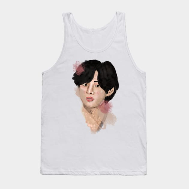 BTS Taehyung V Painting Tank Top by kkotstore